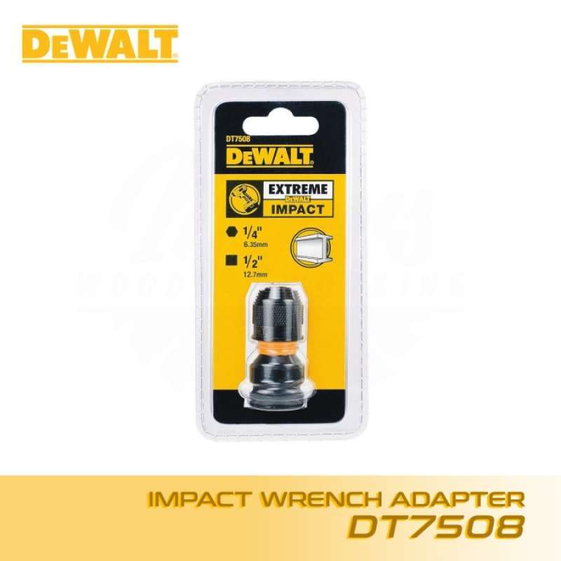 Promo Dewalt DT7508-QZ Impact Wrench Adapter 1/2 Square to 1/4 Hex ...