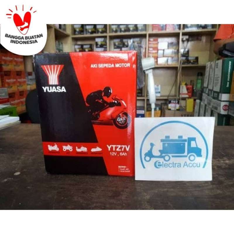 Promo Aki Motor Yamaha Aerox YTZ7V Yuasa Accu Kering GARANSI Diskon 2%