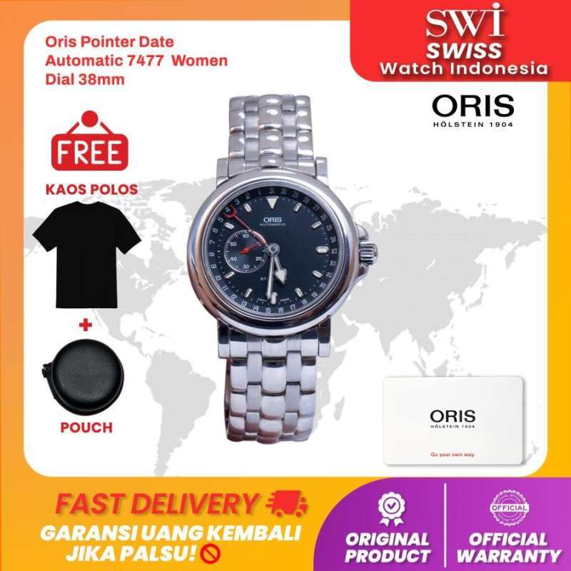 Jam Tangan Wanita Oris Pointer Date Automatic 7477 Women