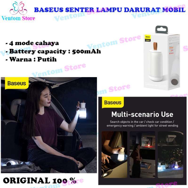 Promo Baseus Starlit Night Car Emergency Light Senter Lampu Darurat