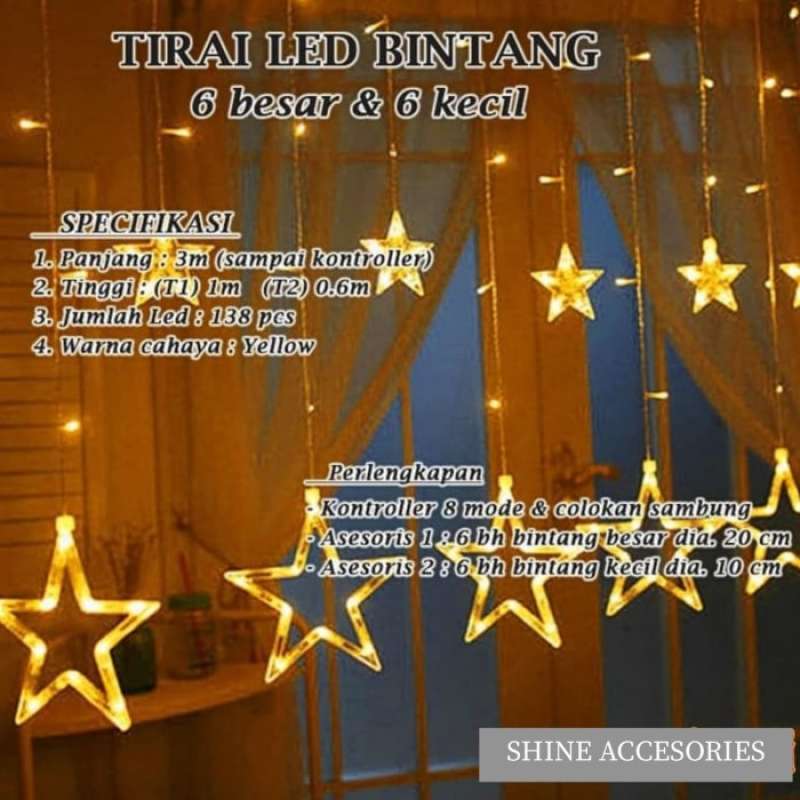 Jual Lampu Hias Halaman Rumah Model Tirai Original Murah - Harga Diskon