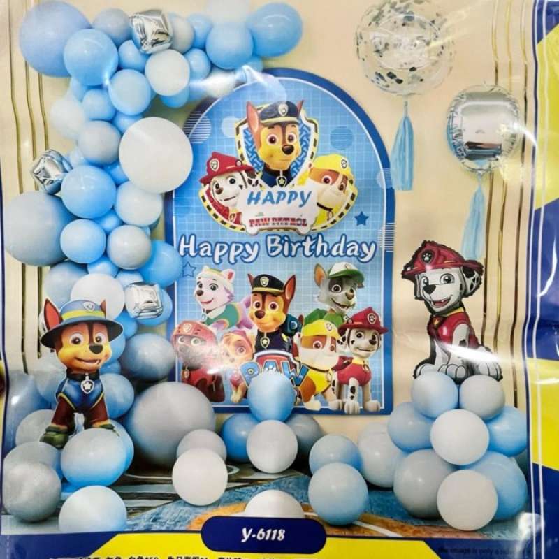 Jual Character Birthday Balon Set Decoration backdrop Dekorasi Pesta