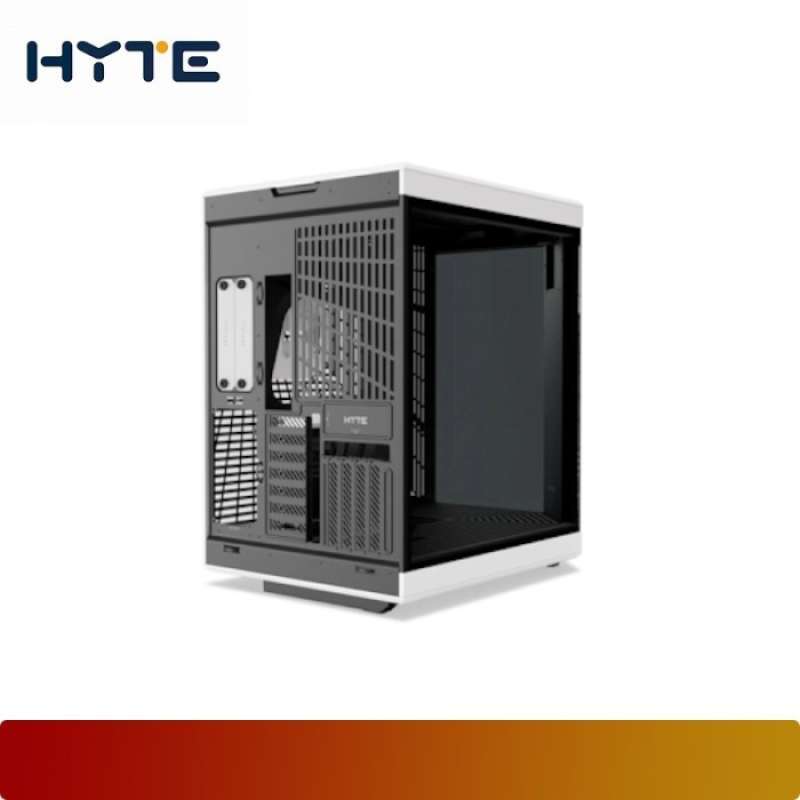 HYTE Y70 Touch Boîtier PC Blanc (verre Trempé) - Écran Tactile 4K 14,1" Inclus, Support GPU Vertical, Refroidissement Max