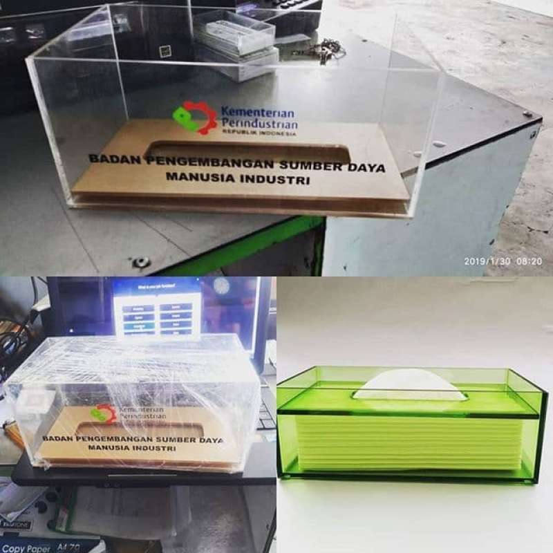 Jual Akrilik Tempat Tisu | Akrilik Nama Ruangan | Tempat Kartunama