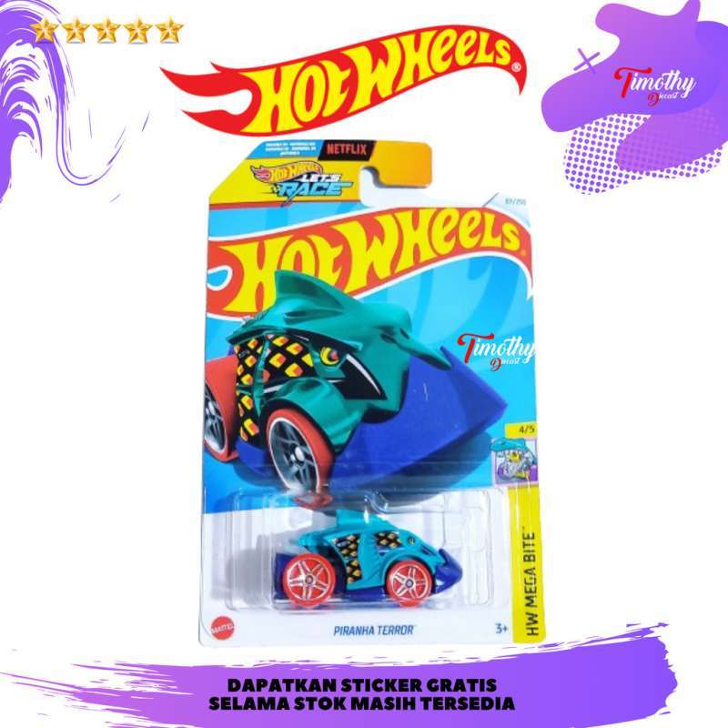 Promo Hot Wheels Piranha Terror Hijau Biru HW Mega Bite Diskon 49% di ...