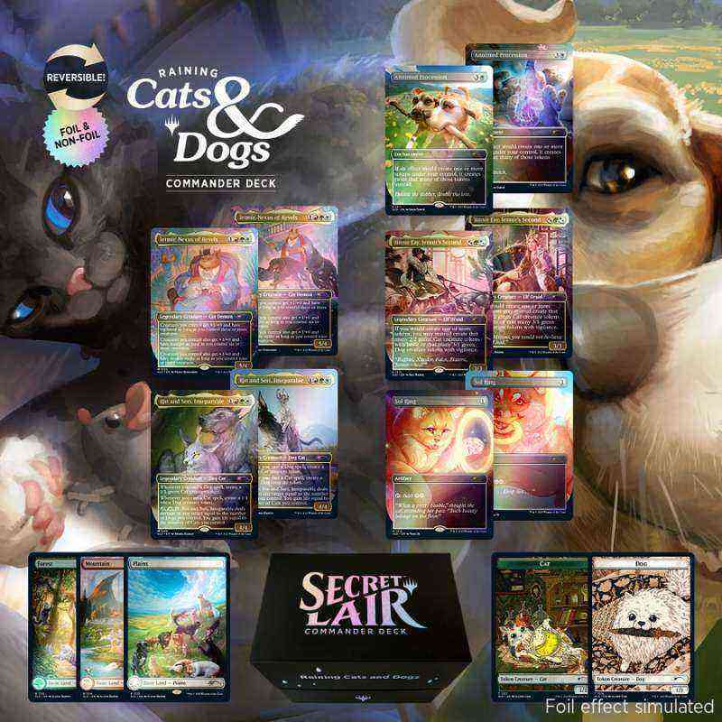 Jual mtg secret lair commander deck raining cats and dogs di seller