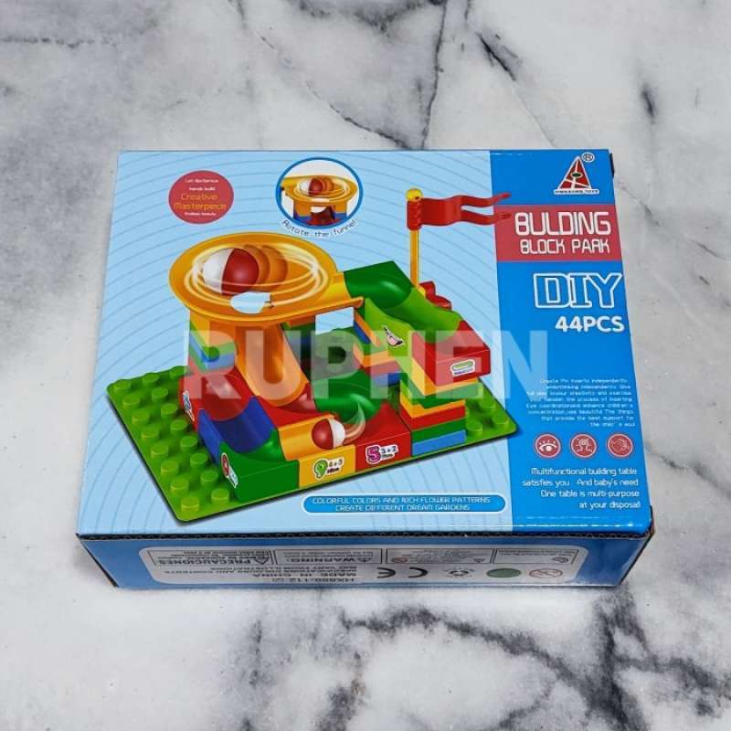 Bricks Building Block Park Slideway Lego Duplo Marble Maze Track