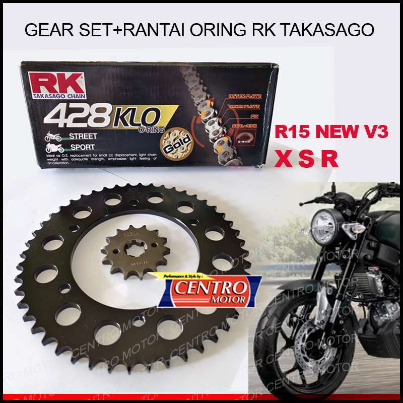Jual Gear Set Xsr/r15 New V3 Dengan Kombinasi Rantai Heavy Duty