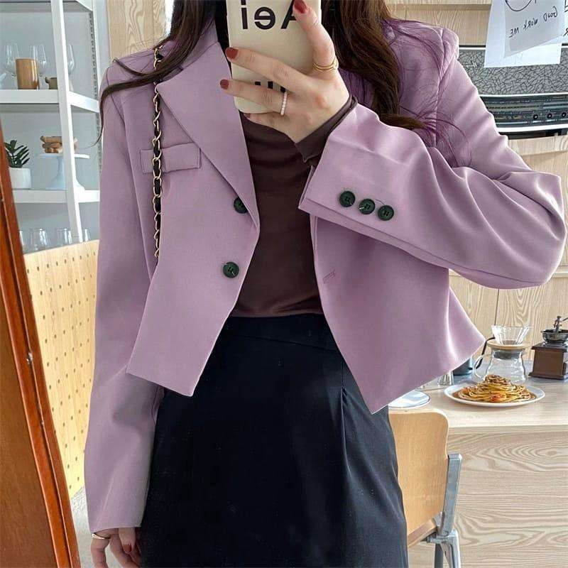 Cropped First-Class Blazer - Black | ALO ASCLO Youth Over Fit Crop