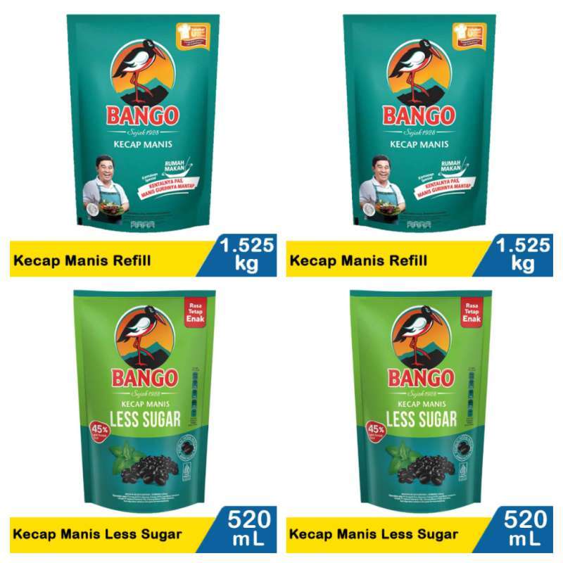 Jual Bango Kecap Manis 520 Ml Varian Biasa Original Less Sugar Lebih ...