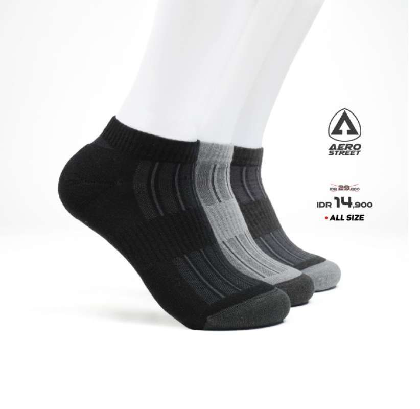 Aerostreet Shock Sport Rainer Kaos Kaki Pria Wanita 1H000