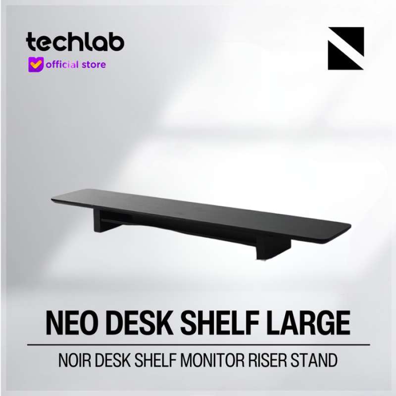 Promo Noir Desk Shelf Monitor Stand Riser Meja / Setup - Large Diskon ...