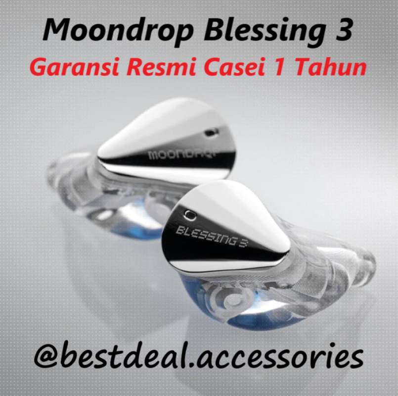 Promo Moondrop Blessing 3 Hybrid Driver Iem 2dd 4ba Earphone new