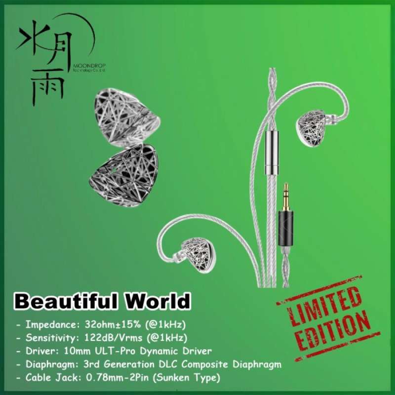 Promo Moondrop Beautiful World Limited Edition Dynamic Driver Iems