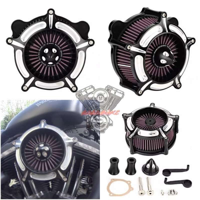 Promo Air Filter Harley Sportster Filter Udara Cut Turbine Sportster