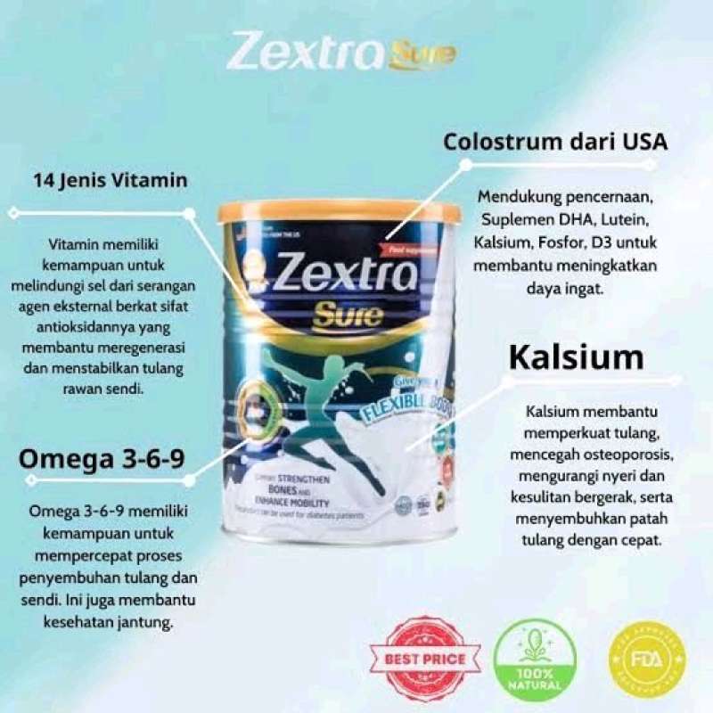 Jual Zextra Sure Milk 🏷️ 100% Original, Harga & Kualitas Terbaik  