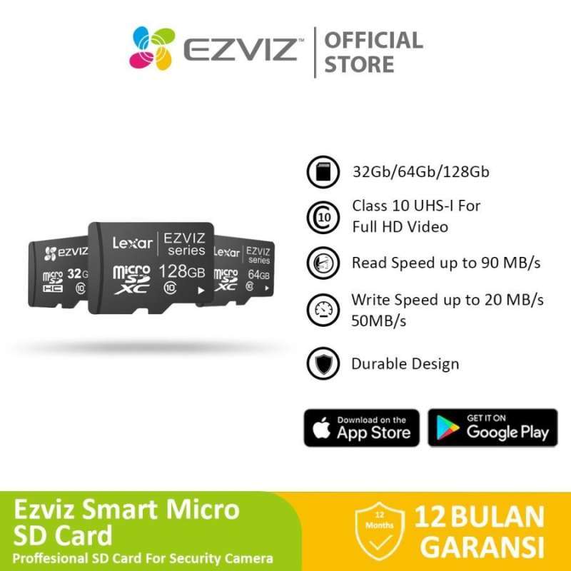 Jual Ezviz Smart Micro Sd Card 32gb/64gb/128gb /256gb Uhs Class 10 ...