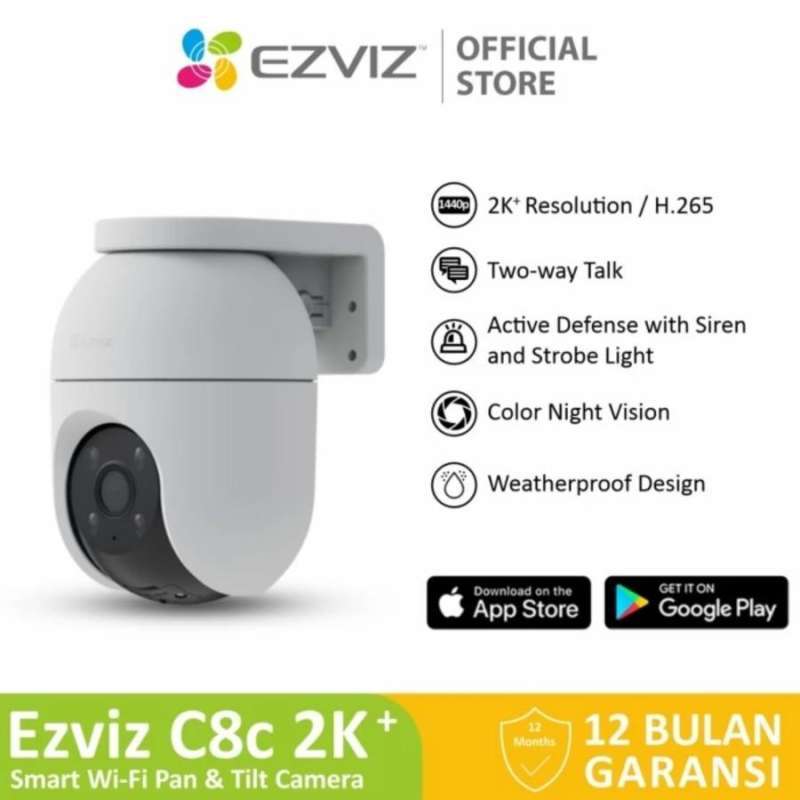 Jual Ezviz C8c Pro Ai 4mp Color Night Ptz Wireless Ip Camera Cctv ...