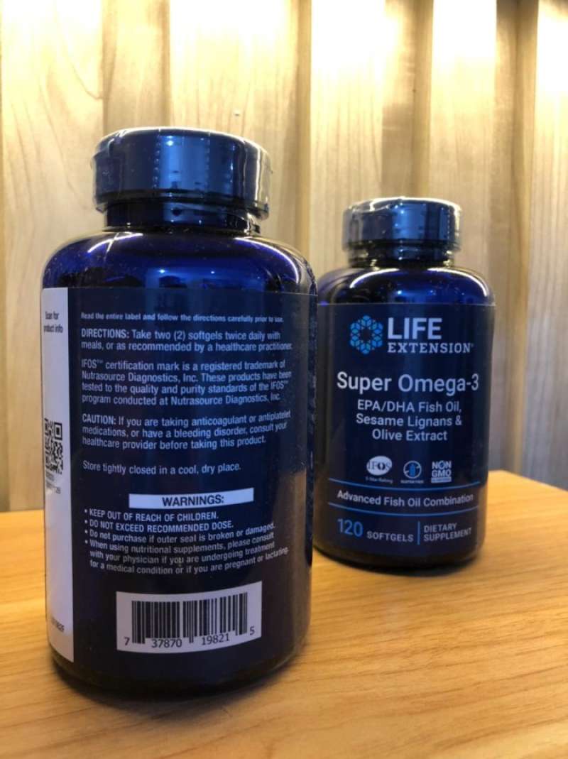 Promo Life Extension Super Omega-3 Epa/dha Fish Oil 120 Softgel ...