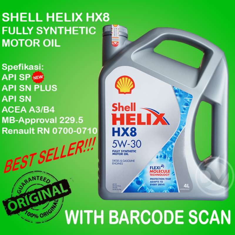 Promo Shell Helix Hx8 5w-30 4l - Shell Hx8 4l Diskon 11% Di Seller ...
