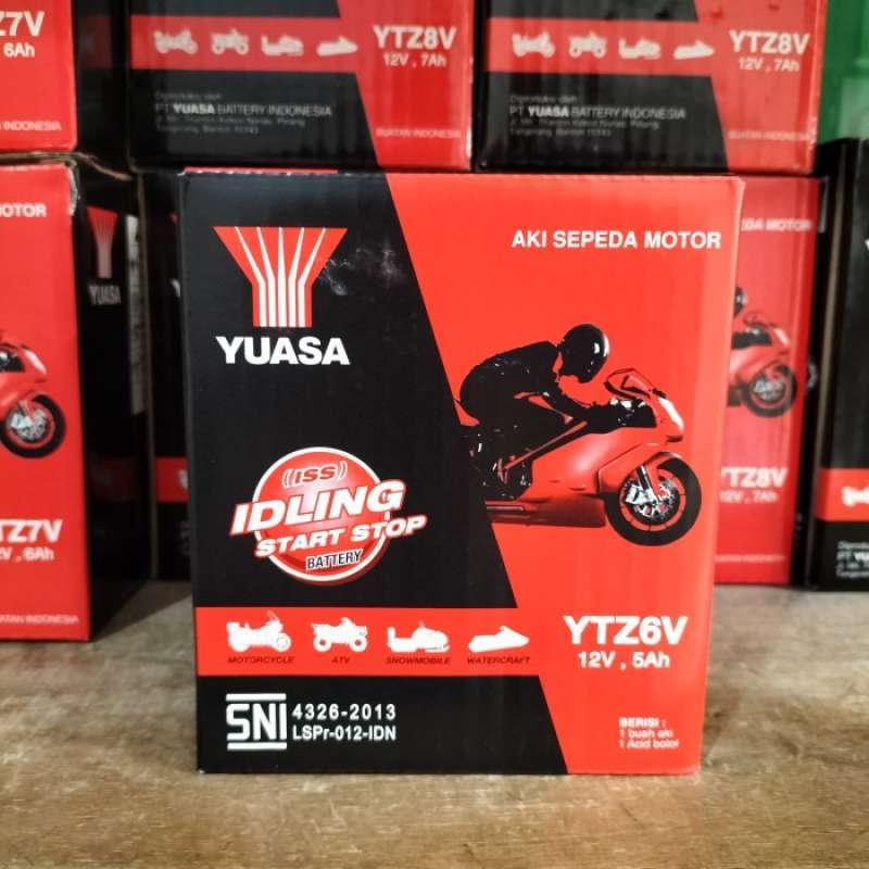 Promo Aki Motor Kawasaki Klx 150 Ytz6v Yuasa Aki Kering Diskon 18% Di