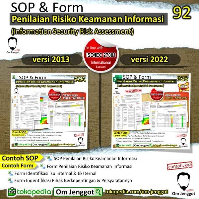 Promo Contoh Sop Penilaian Risiko Keamanan Informasi, Sesuai Iso/iec ...