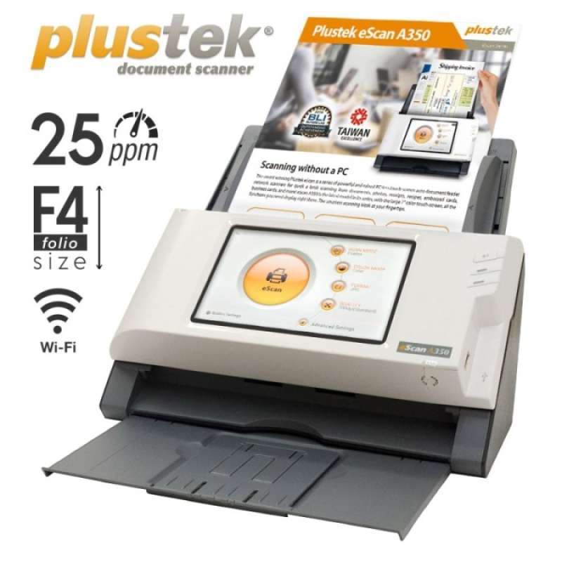 Additech Scanner Promo Plustek Escan A350 - Wifi Network Usb Port Adf Scanner Diskon 23% ...