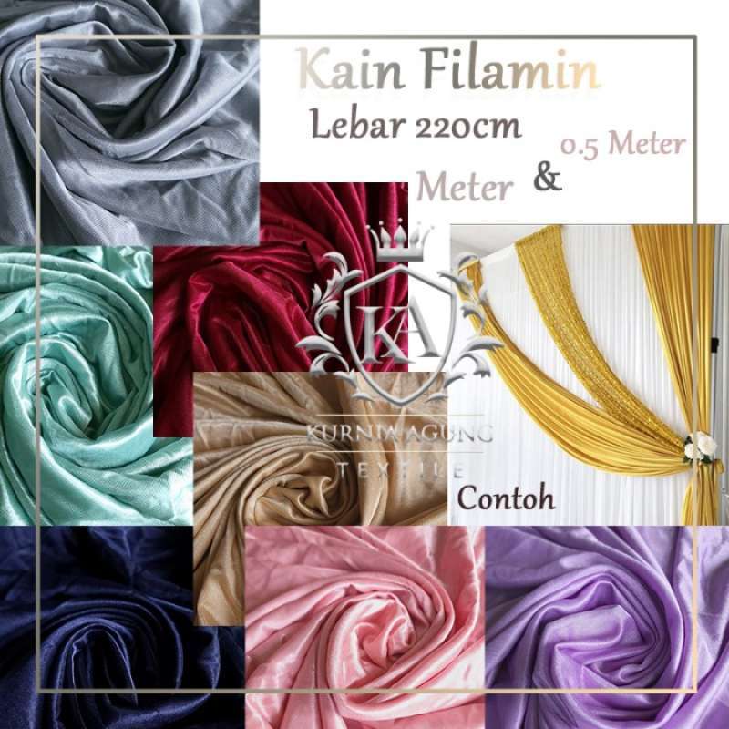 Promo Kain Abutai Filamin Dekorasi Backdrop Meteran Kain Tenda Lebar