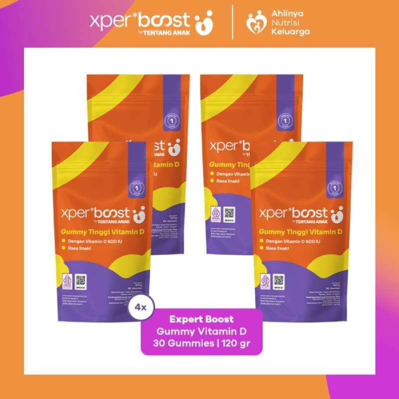 Promo Expert Boost Paket 4 Gummy Vitamin D 600 Iu Anak Dan Dewasa