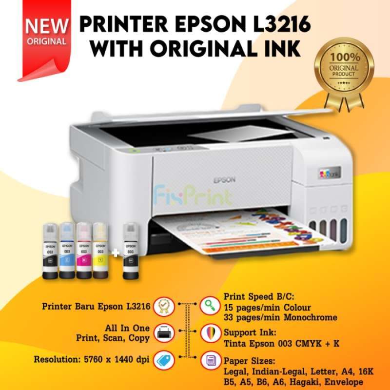Promo Printer Epson Ecotank L3210 All-in-one ( Print - Scan - Copy ...