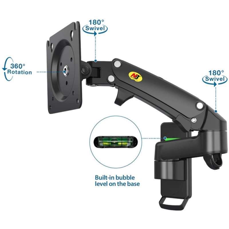 Promo Bracket Monitor Gas Strut Flexi Wall Mount Arm Support 17 - 30 ...