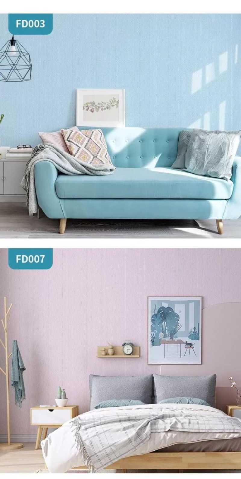 Promo 100 Produk Ori New Wallpaper Sticker Polos Warna Dinding Tembok