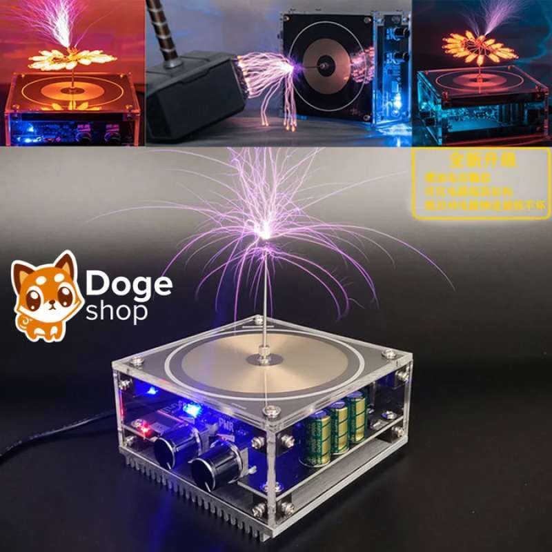 Music Coil Arco Elettrico, Altoparlante Al Plasma Con Bluetooth E Ingresso AUX, Bobina Musicale 48V Per Esperimenti Scientifici E Didattici, Modello Fisico Con Arco Da 8cm