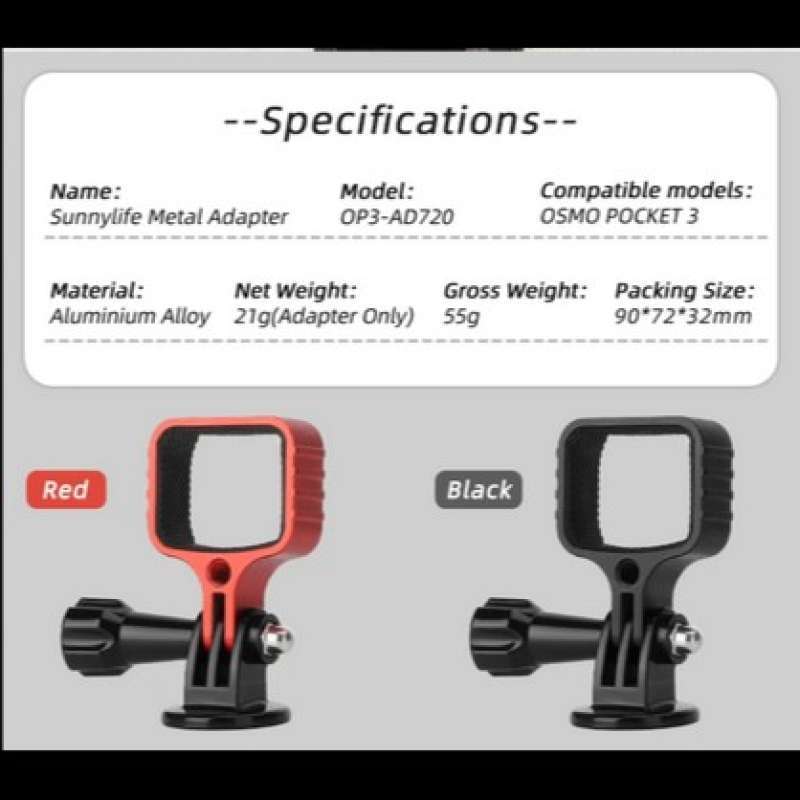 REYGEAK Ultralichte metalen kooi voor DJI OSMO Action 6, aluminium beschermende behuizing frame met 1/4 inch schroef, koude schoen, snelspanner-adapterhouder met dubbele klauwen voor Osmo Action 6