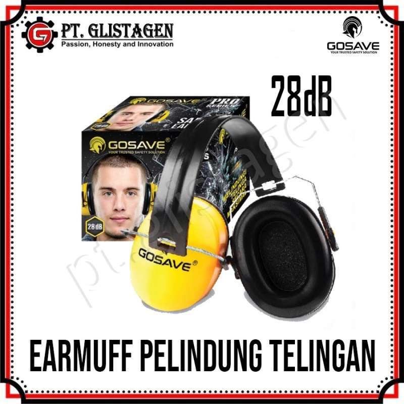 Jual Gosave Pro 28db Ear Muff Protector Pelindung Telinga Peredam