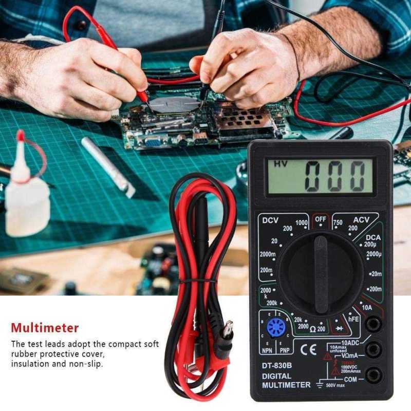 Promo Digital Multimeter Voltage Tester Dt-830b Tespen Listrik Alat ...