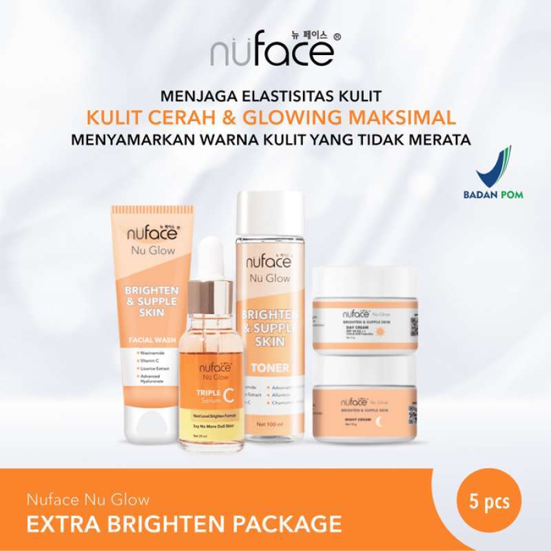 Jual Nuface Skincare Fuji Nu Glow Extra Brighten & Supple Skin Package