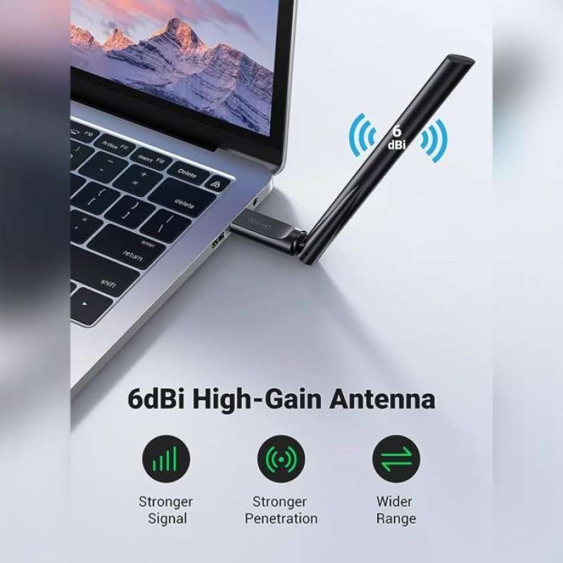 Dongle UGREEN USB Wireless Wifi Adapter High Gain Dual Band Network