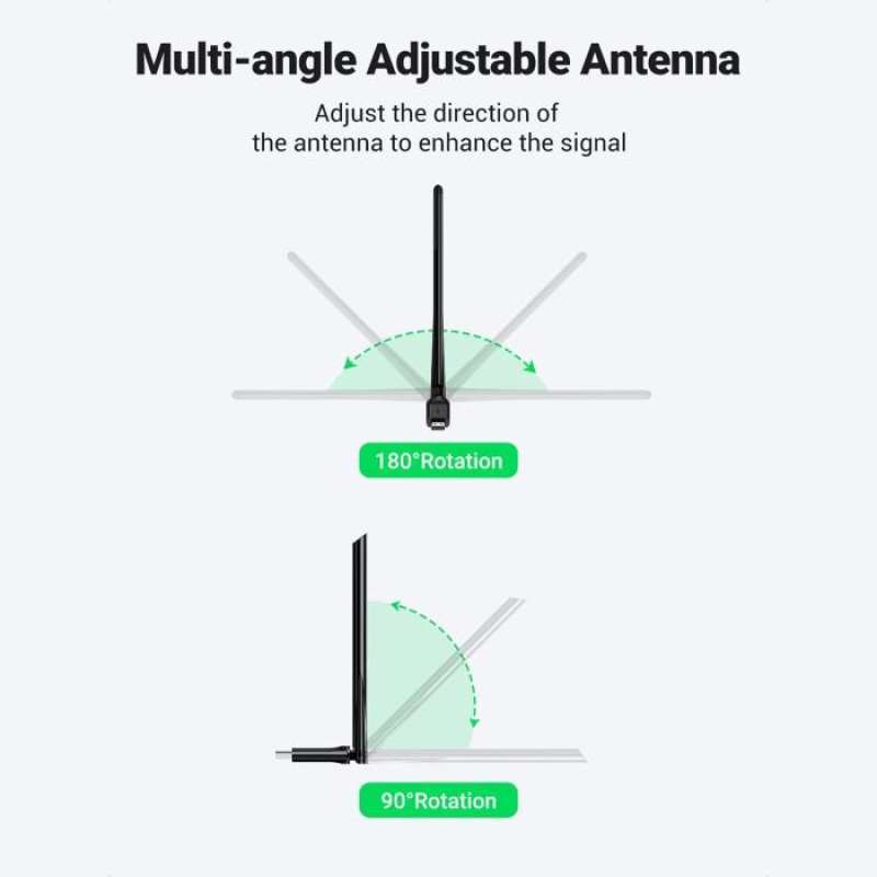 Dongle UGREEN USB Wireless Wifi Adapter High Gain Dual Band Network