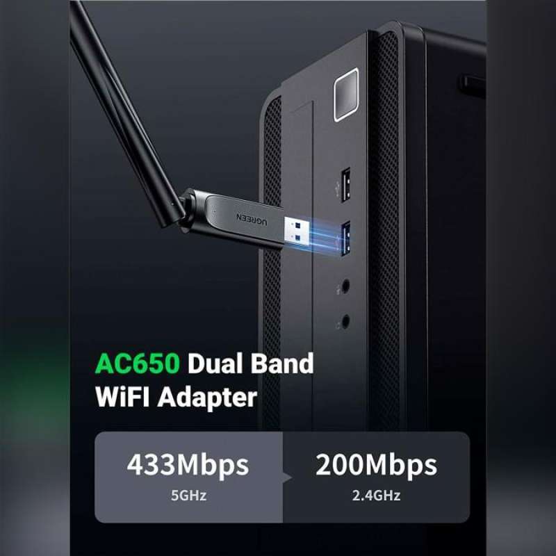 Dongle UGREEN USB Wireless Wifi Adapter High Gain Dual Band Network