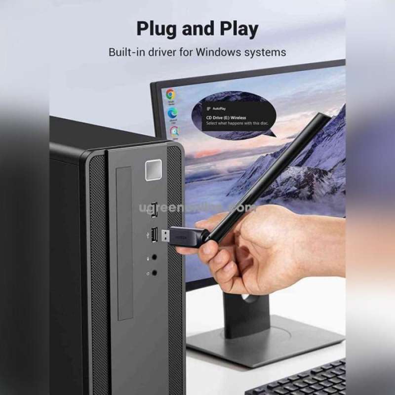 Dongle UGREEN USB Wireless Wifi Adapter High Gain Dual Band Network