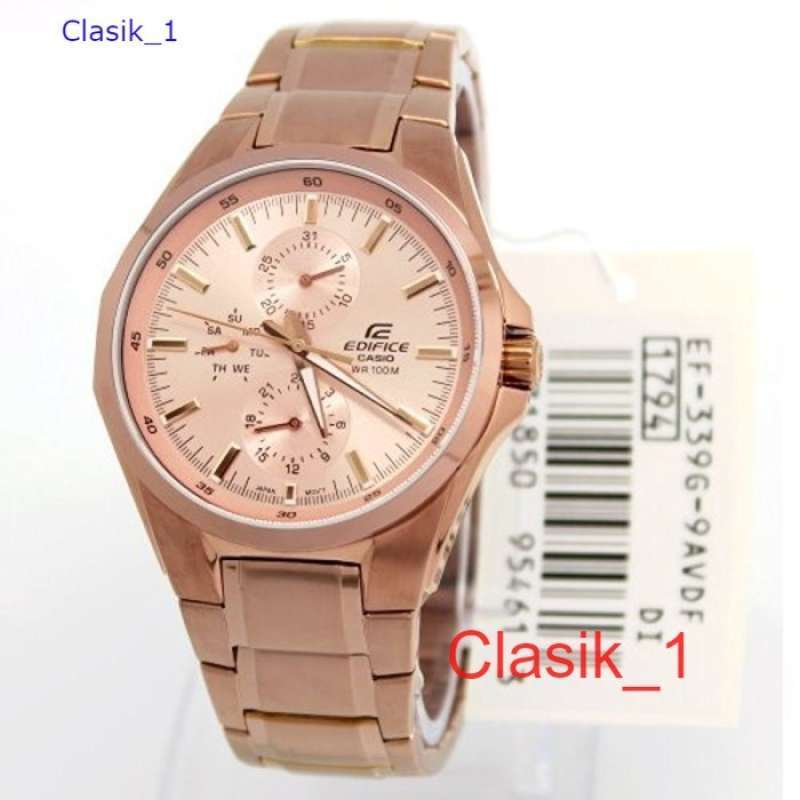 Promo Original 100 Casio Edifice Ef 339g 9avdf Jam Tangan Pria Analog Rosegold Ef 339g 9a Garansi Resmi 2 Tahun Diskon 39 Di Seller Clasik1 Jakarta Pusat Kota Jakarta Pusat Blibli