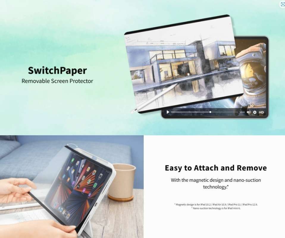 Promo Screen Protector iPad Pro M4 13 Inch 2024 Switcheasy Switchpaper ...