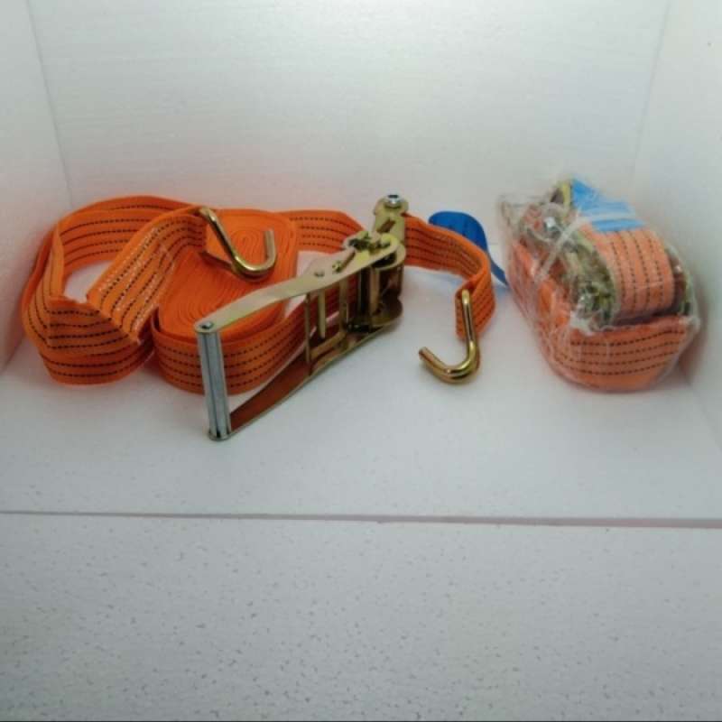 Jual Ratchet Tie Down Cargo Lashing Belt 2 X 12m Pengikat Barang Di