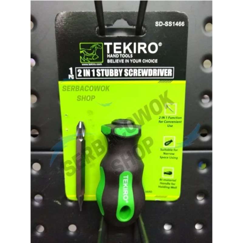 Jual Tekiro Obeng Bogel Stubby 2 Arah Obeng Cebol + / - Plus Minus 2 In ...