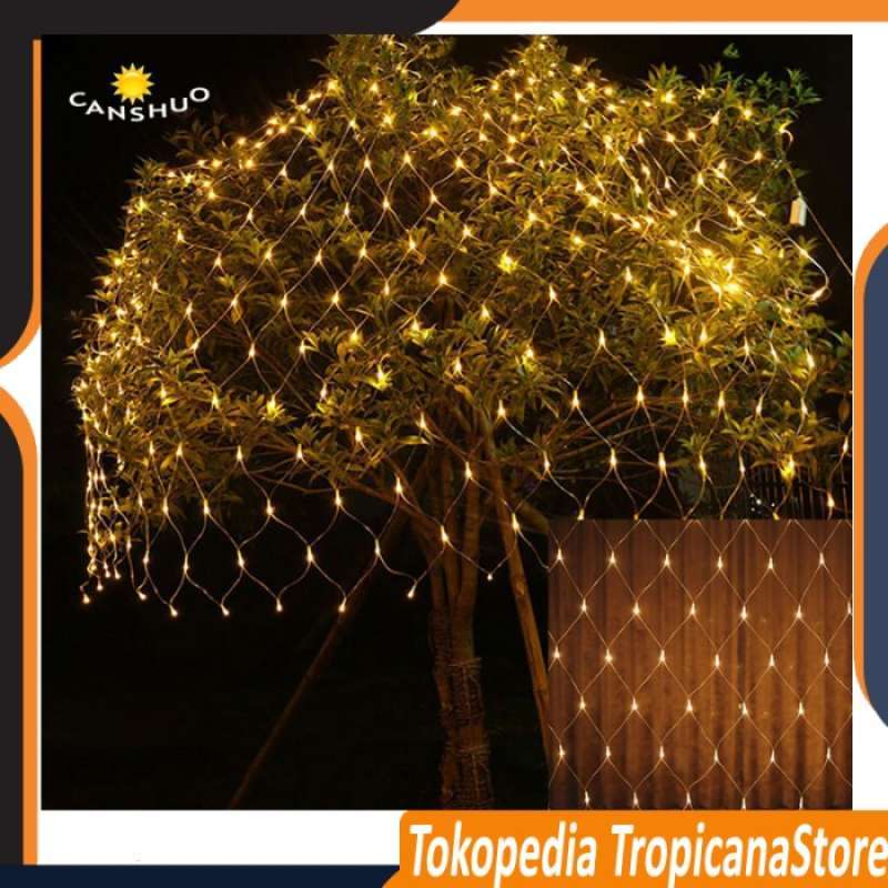Jual Lampu Model Jaring Taman Hias Pohon Led Outdoor 3x2 Meter Warm
