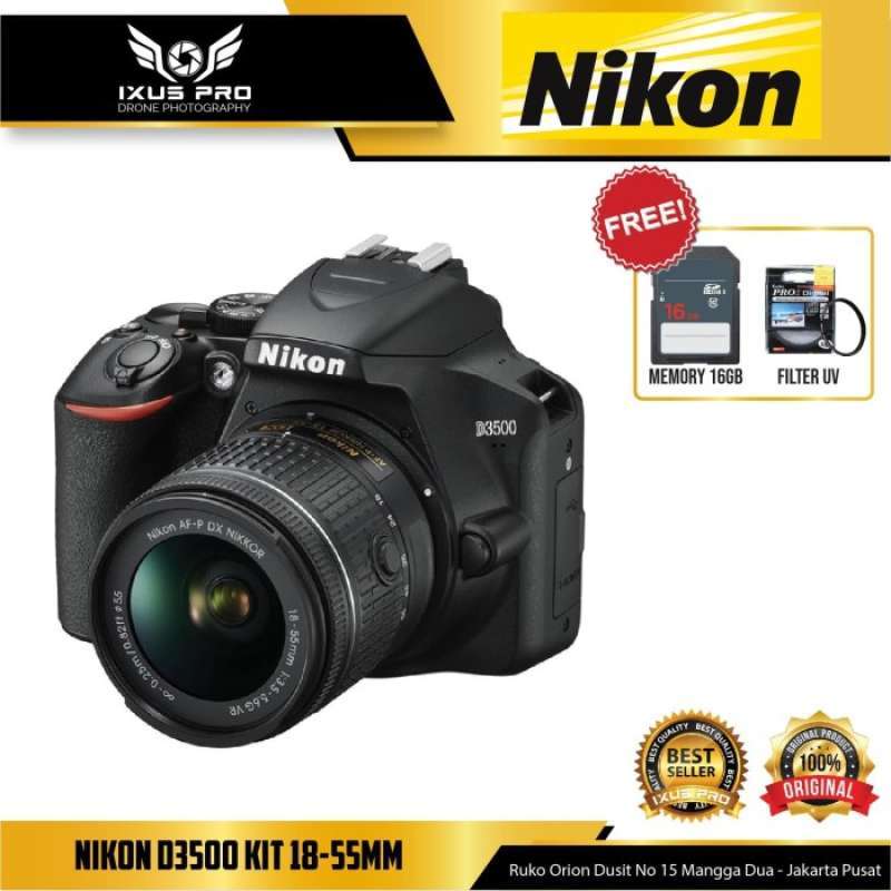 Promo Nikon D3500 Kit 18-55mm Free Filter & Memory Diskon 23% Di Seller ...
