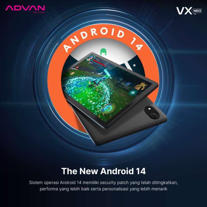 Promo Advan Advan Tab Vx Neo Lte 4/128 10.1 Inch Android 14 Garansi ...