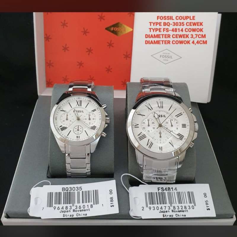 Jam tangan fossil couple set store