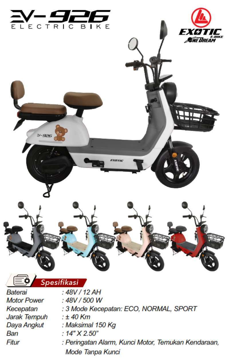 Jual Sepeda Listrik Exotic Ev-926 New 2024 Di Seller Sepeda Listrik